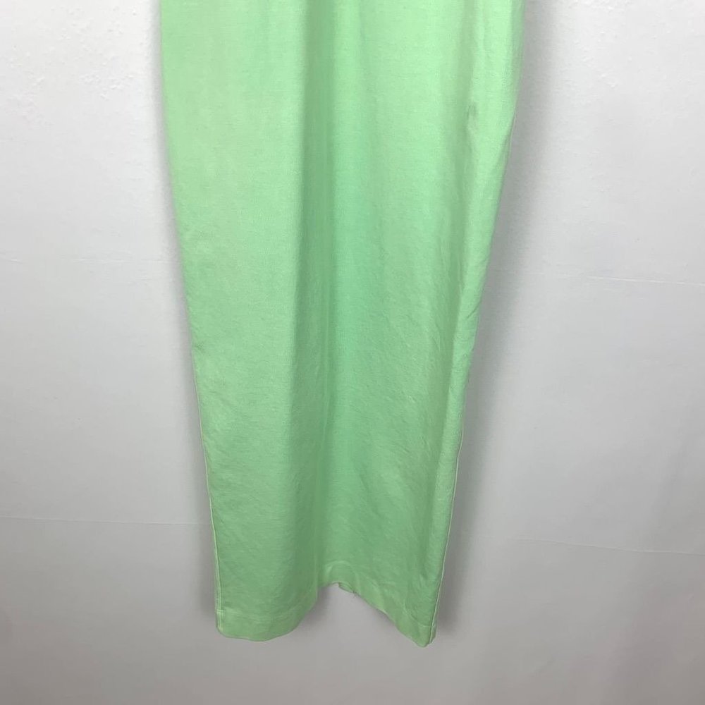 NWT Noam Martinique Bodycon Sleeveless Midi Turtleneck Dress Lime Green - Picture 7 of 12